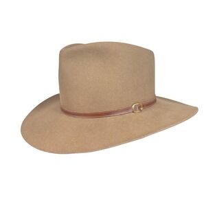 Dynafelt Cowboy Western Hat Tan  w/ Leather Band Water Repellent
